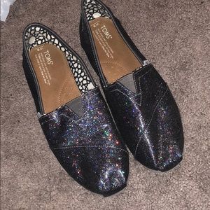 Black Sparkly Toms
